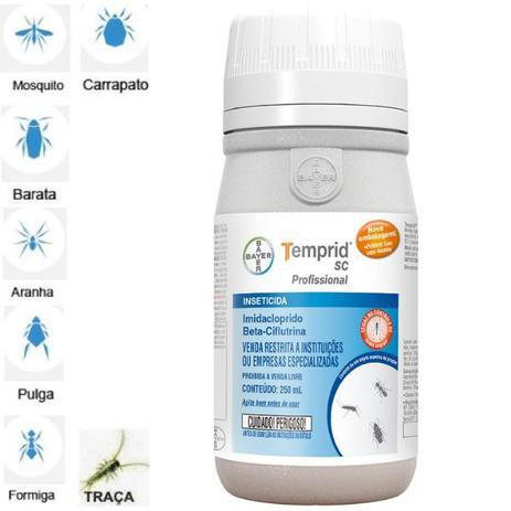 Temprid Sc 250 ml Bayer Mata Baratas, Aranhas, Moscas, Mosquitos Menor preço em Temprid Sc 250 ml Bayer Mata Baratas, Aranhas, Moscas, Mosquitos