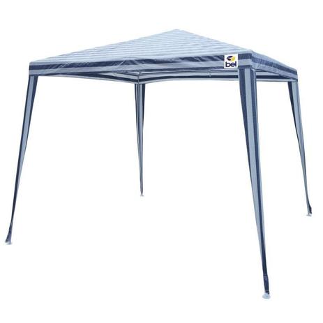Tenda Gazebo Branca/Azul em Polietileno 3X3 Metros Desmontável 301250 BELFIX - Bel Fix Menor preço em Tenda Gazebo Branca/Azul em Polietileno 3X3 Metros Desmontável 301250 BELFIX - Bel Fix