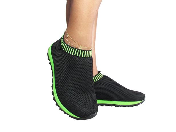 Tênis Academia Feminino Casual Estilo Meia Sem Cadarço Slipper Neon - Passo  Leve - Moda Feminina - Magazine Luiza