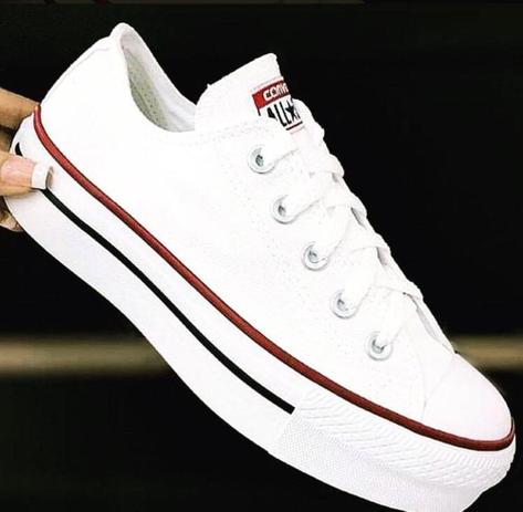 tenis all star branco lona
