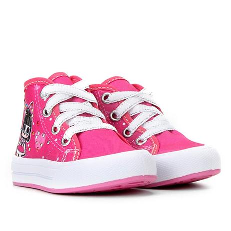 tenis cano alto bebe feminino