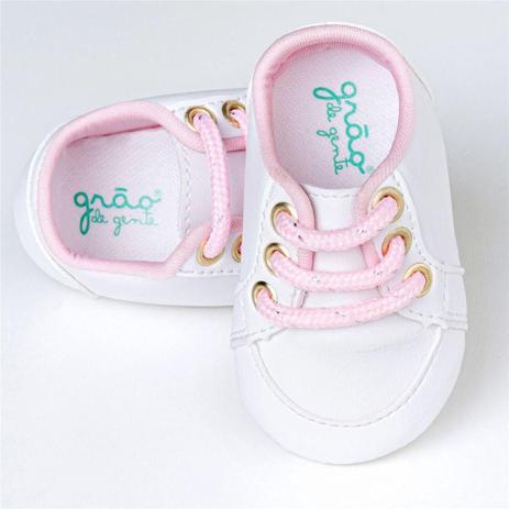 Tênis Bebê Menina Classic Branco e Rosa Tam 18 Grão de Gente - Tênis para  Bebês - Magazine Luiza