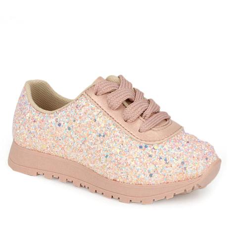 tenis molekinha glitter rosa