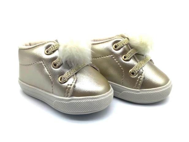 Tênis Bebê Pimpolho Dourado Pompom 18888 - Calçados para Bebês - Magazine  Luiza