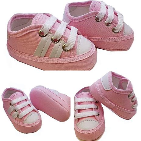 tenis bebe rosa