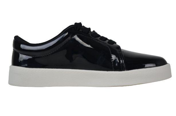tenis preto feminino verniz
