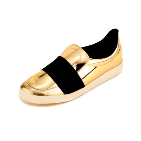 tenis dourado beira rio