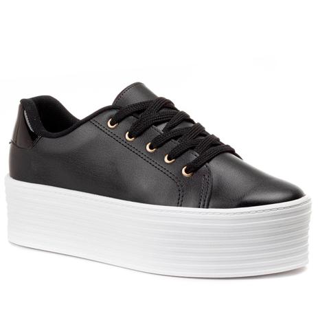 tenis plataforma preto beira rio