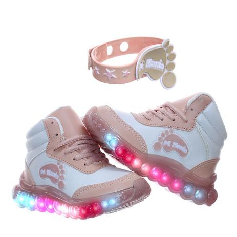 Tenis Bota Infantil Feminina Meninas Com Luzinha de Led Luz Com Acessório - Pemania Menor preço em Tenis Bota Infantil Feminina Meninas Com Luzinha de Led Luz Com Acessório - Pemania