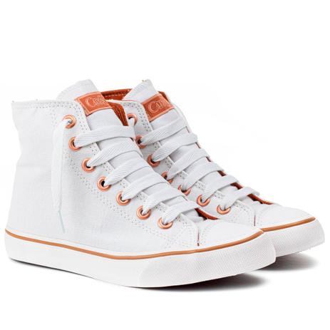 Tênis Botinha Capricho Canvas Branco/Cobre - Outros Moda e Acessórios -  Magazine Luiza