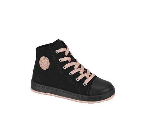 Tenis Botinha Fem Molekinha Lona Sider/Napa Preto 2532.204 - Tênis Infantil  - Magazine Luiza