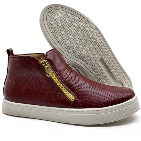 tenis botinha de couro