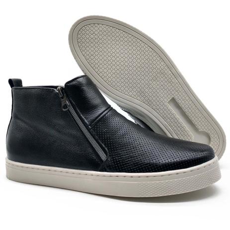 Tênis Botinha Feminina Slip On Cano Alto Zíper 26100 Preto - QA CALÇADOS -  Tênis Feminino - Magazine Luiza