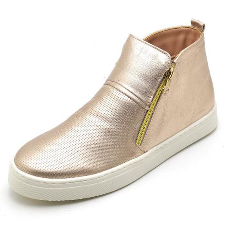 Tênis Botinha Feminina Slip On Cano Alto Zíper 26100 Rose - QA CALÇADOS -  Slipper / Slip On Feminino - Magazine Luiza