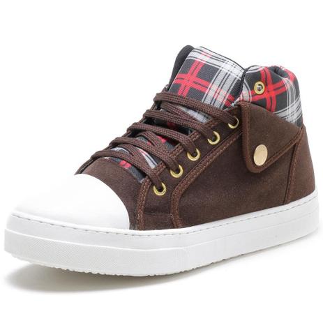 tenis botinha camurça