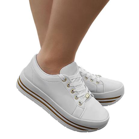 Tenis branco feminino casual plataforma confort vastigriff 3900 - Tênis  Feminino - Magazine Luiza