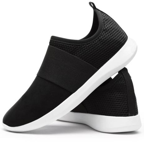 tenis caminhada preto feminino