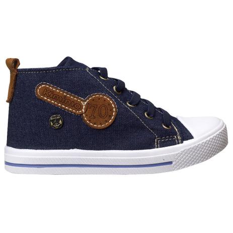 Tênis Cano Alto Bebê Menino Kimimo Jeans Escuro - 739-204 - Tênis para Bebês  - Magazine Luiza