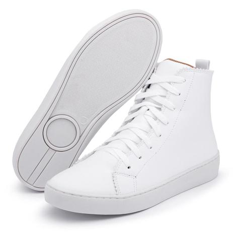 Tênis Cano Alto Feminino Detalhe Cobra Cadarço preto - GiselaCosta