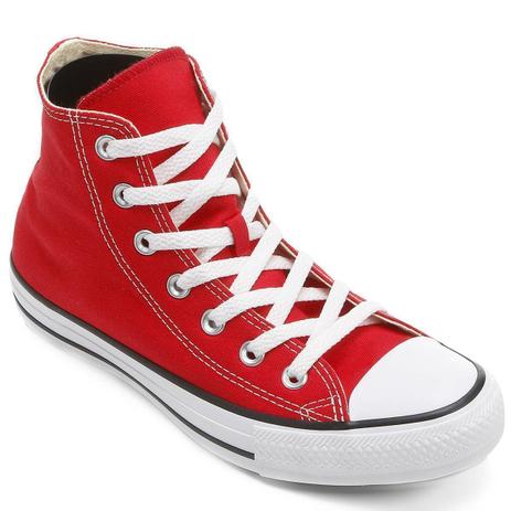 Tênis Cano Alto Converse Chuck Taylor All Star HI - Vermelho+Branco | Menor  preço com cupom