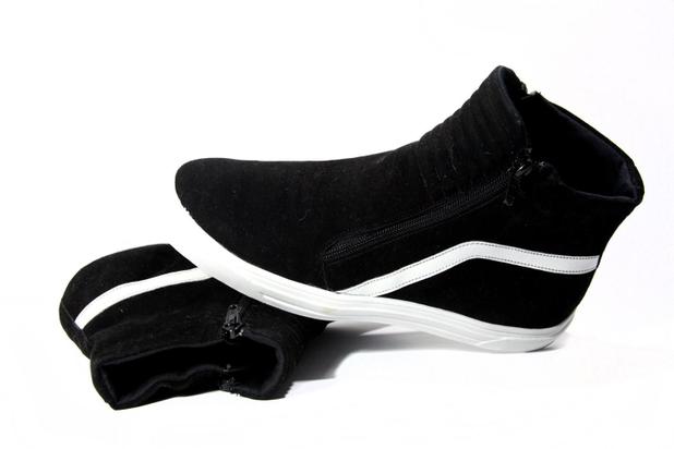 TÊNIS CANO ALTO FEMININO PRETO 2 ZIPER Nº36 REF102 - MONTINI - Calçados  Femininos - Magazine Luiza