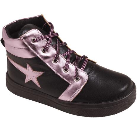 tenis cano alto feminino infantil