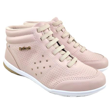 tenis alto feminino rosa