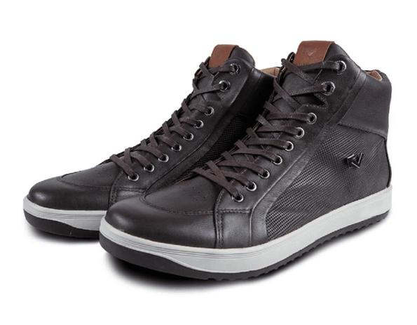 tenis cano alto masculino couro