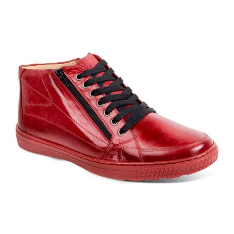 tênis cano alto masculino vermelho