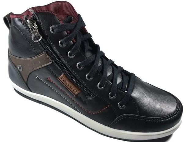 tenis cano alto preto masculino