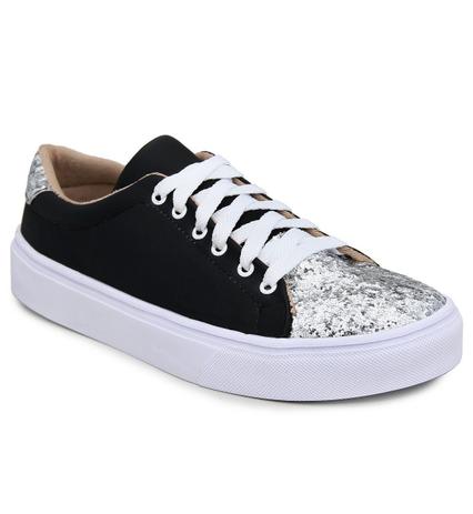 tenis feminino preto cano baixo