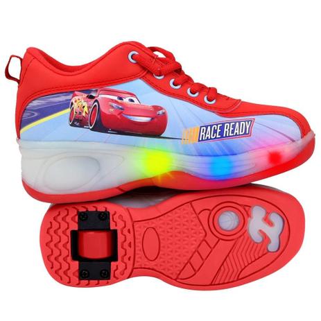 Tênis Carros Com Luzes E Rodinhas Meninos Disney 32- Dtc Menor preço em Tênis Carros Com Luzes E Rodinhas Meninos Disney 32- Dtc