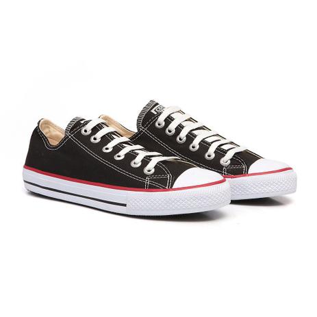 all star preto cano curto