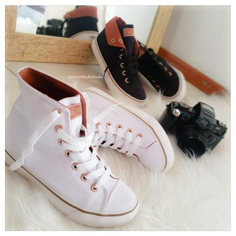 Tênis Casual Capricho Cano Alto Branco - Tênis Feminino - Magazine Luiza