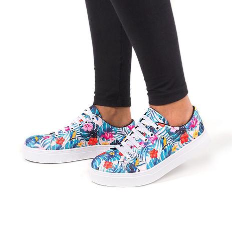 Tenis Casual Feminino Estampado Com Cadarço Solado Borracha - Carmelo Shoes - Tênis Feminino - Magazine Luiza