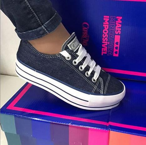 tenis em jeans feminino