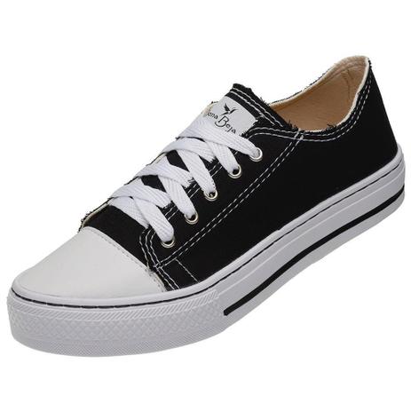 Tênis Casual Feminino Lona / Preto Tamanho 33 - Dona Beja - Tênis Feminino  - Magazine Luiza