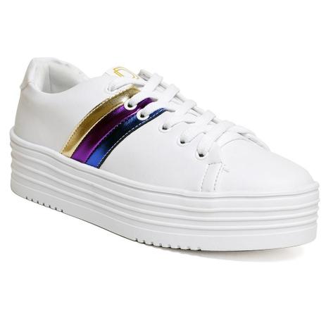 tenis solado alto feminino