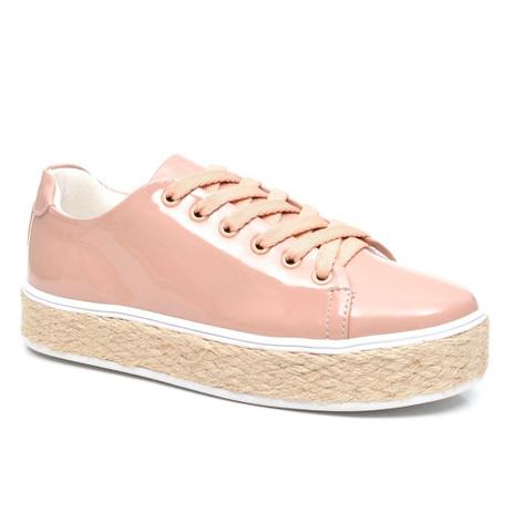 tenis casual feminino verniz