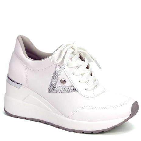 tenis casual feminino via marte branco