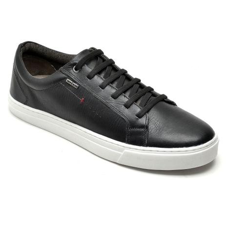 tenis casual masculino couro preto