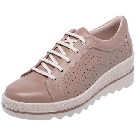 tenis casual de couro feminino