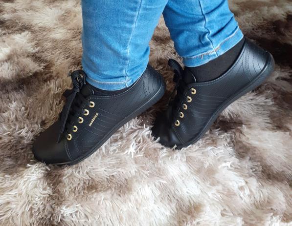 Tênis feminino preto lona moleca 5667322p - R$ 117.00, cor Preto #130548,  compre agora | Shafa