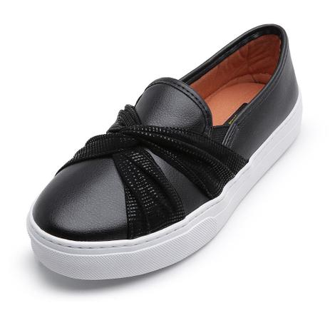 tênis slip on cristaishoes preto