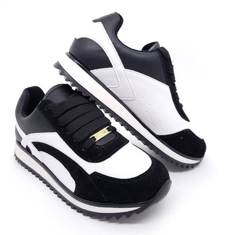 tenis branco e preto vizzano