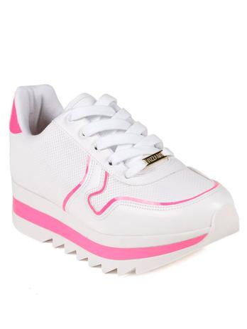 tenis vizzano branco e rosa