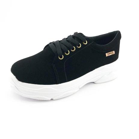 tenis chunky preto feminino