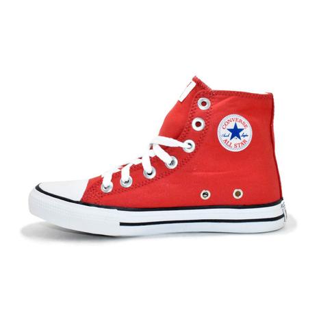 all star infantil cano alto vermelho