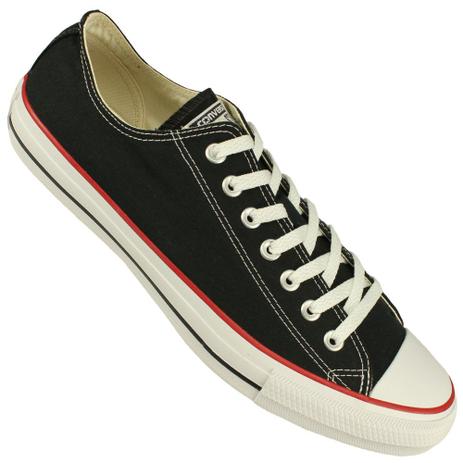 Tênis All Star Converse Lona Preto/preto Cano Baixo - 2416