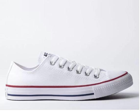 all star branco com listra vermelha